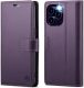 Compatible with iPhone 16 Pro 6.3  Wallet Case with RFID Blocking Credit Card Holder, PU Leather Folio Flip Kickstand Protective Shockproof Cover Women Men for Apple 16 pro Phone Case (Purple)