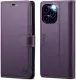 Compatible with iPhone 16 Pro 6.3  Wallet Case with RFID Blocking Credit Card Holder, PU Leather Folio Flip Kickstand Protective Shockproof Cover Women Men for Apple 16 pro Phone Case (Purple)