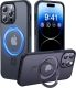CASEKOO Designed for iPhone 16 Pro Case with Magnetic Invisible Stand [Military Drop Protection] [Compatible with MagSafe] Shockproof Slim Matte Translucent for iPhone 16 Pro Case 6.3 Inch 2024, Black