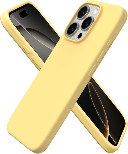 ORNARTO Compatible with iPhone 16 Pro Case 6.3 , Slim Liquid Silicone 3 Layers Soft Gel Rubber Shockproof Protective Case with Anti-Scratch Microfiber Lining-Chalk Pink