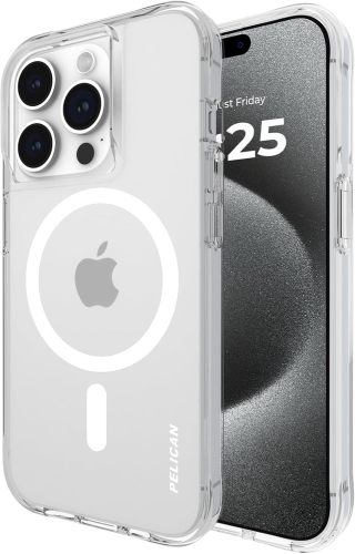 Pelican Ranger iPhone 16 Pro Case [Compatible with MagSafe] Rugged Magnetic Phone Case with 12ft Military-Grade Drop Protection - Heavy Duty Phone Cover for iPhone 16 Pro - Frosted Clear