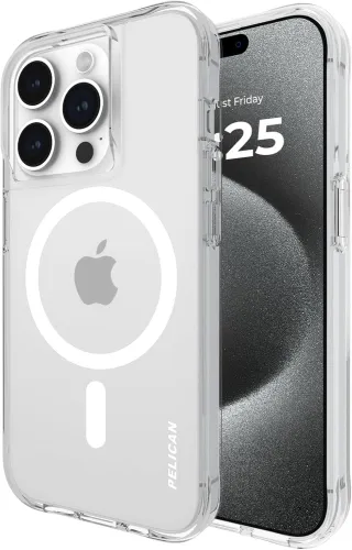 Pelican Ranger iPhone 16 Pro Case [Compatible with MagSafe] Rugged Magnetic Phone Case with 12ft Military-Grade Drop Protection - Heavy Duty Phone Cover for iPhone 16 Pro - Frosted Clear