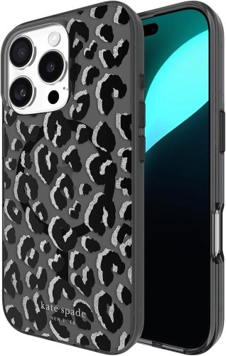 kate spade new york iPhone 16 Pro Case - Compatible with MagSafe - Designer Phone Case - Chunky Glitter Iridescent