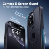 CASEKOO Designed for iPhone 16 Pro Case with Magnetic Invisible Stand [Military Drop Protection] [Compatible with MagSafe] Shockproof Slim Matte Translucent for iPhone 16 Pro Case 6.3 Inch 2024, Black