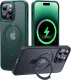 CASEKOO Designed for iPhone 16 Pro Case with Magnetic Invisible Stand [Military Drop Protection] [Compatible with MagSafe] Shockproof Slim Matte Translucent for iPhone 16 Pro Case 6.3 Inch 2024, Black