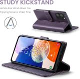 Compatible with iPhone 16 Pro 6.3  Wallet Case with RFID Blocking Credit Card Holder, PU Leather Folio Flip Kickstand Protective Shockproof Cover Women Men for Apple 16 pro Phone Case (Purple)