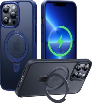 CASEKOO Designed for iPhone 16 Pro Case with Magnetic Invisible Stand [Military Drop Protection] [Compatible with MagSafe] Shockproof Slim Matte Translucent for iPhone 16 Pro Case 6.3 Inch 2024, Black