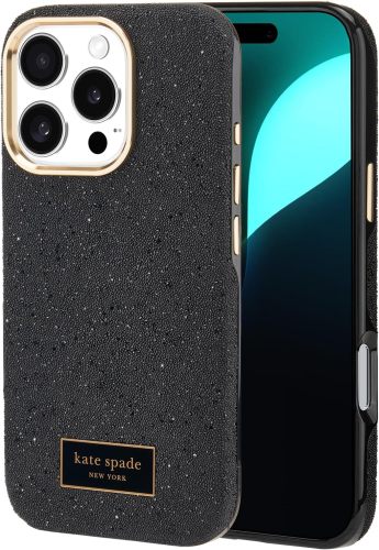 kate spade new york iPhone 16 Pro Case - Compatible with MagSafe - Designer Phone Case - Chunky Glitter Iridescent