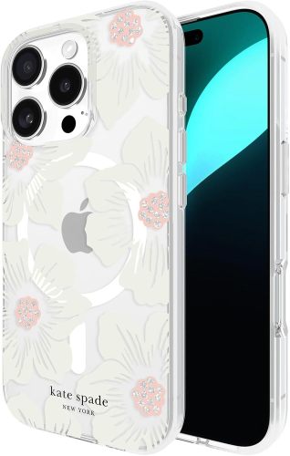 kate spade new york iPhone 16 Pro Case - Compatible with MagSafe - Designer Phone Case - Chunky Glitter Iridescent