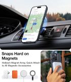 TORRAS Magnetic Slim Fit for iPhone 16 Pro Case with Stand, Compatible with MagSafe, Built-in Stash Stand, Ultra Thin 16 Pro Case, Lightweight Anti-Scratch Matte Hard Phone Case 6.3 inch, Black