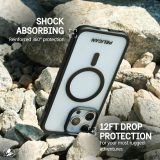 Pelican Ranger iPhone 16 Pro Case [Compatible with MagSafe] Rugged Magnetic Phone Case with 12ft Military-Grade Drop Protection - Heavy Duty Phone Cover for iPhone 16 Pro - Frosted Clear