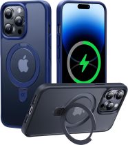 CASEKOO Designed for iPhone 16 Pro Case with Magnetic Invisible Stand [Military Drop Protection] [Compatible with MagSafe] Shockproof Slim Matte Translucent for iPhone 16 Pro Case 6.3 Inch 2024, Black