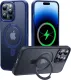 CASEKOO Designed for iPhone 16 Pro Case with Magnetic Invisible Stand [Military Drop Protection] [Compatible with MagSafe] Shockproof Slim Matte Translucent for iPhone 16 Pro Case 6.3 Inch 2024, Black