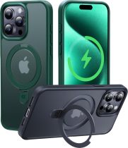 CASEKOO Designed for iPhone 16 Pro Case with Magnetic Invisible Stand [Military Drop Protection] [Compatible with MagSafe] Shockproof Slim Matte Translucent for iPhone 16 Pro Case 6.3 Inch 2024, Black