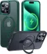 CASEKOO Designed for iPhone 16 Pro Case with Magnetic Invisible Stand [Military Drop Protection] [Compatible with MagSafe] Shockproof Slim Matte Translucent for iPhone 16 Pro Case 6.3 Inch 2024, Black