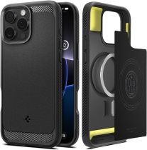 Spigen Rugged Armor MagFit Designed for iPhone 16 Pro Case [Military-Grade Protection] Compatible with MagSafe - Matte Black