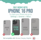 Smartish® iPhone 16 Pro Wallet Case - Wallet Slayer Vol. 1 [Slim + Protective] Credit Card Holder - Drop Tested Hidden Flip Card Slot Cover Compatible with Apple iPhone 16 Pro - Blues on The Green