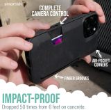 Smartish® iPhone 16 Pro Wallet Case - Wallet Slayer Vol. 1 [Slim + Protective] Credit Card Holder - Drop Tested Hidden Flip Card Slot Cover Compatible with Apple iPhone 16 Pro - Blues on The Green
