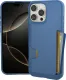 Smartish® iPhone 16 Pro Wallet Case - Wallet Slayer Vol. 1 [Slim + Protective] Credit Card Holder - Drop Tested Hidden Flip Card Slot Cover Compatible with Apple iPhone 16 Pro - Blues on The Green