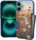 Smartish® iPhone 16 Pro Wallet Case - Wallet Slayer Vol. 1 [Slim + Protective] Credit Card Holder - Drop Tested Hidden Flip Card Slot Cover Compatible with Apple iPhone 16 Pro - Blues on The Green