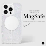 kate spade new york iPhone 16 Pro Case - Compatible with MagSafe - Designer Phone Case - Chunky Glitter Iridescent
