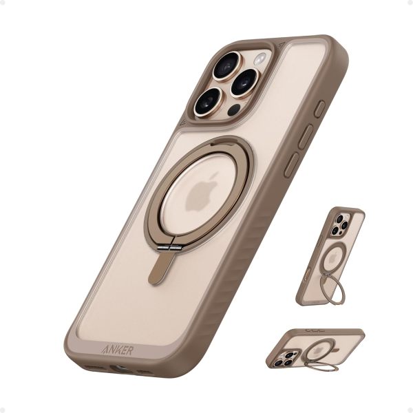Anker Ultra Magnetic for iPhone 16 Pro Case with Sturdy 360° Ring Stand, Military-Grade Shockproof iPhone 16 Pro Kickstand Compatible with MagSafe(Black)