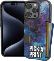 Smartish® iPhone 16 Pro Wallet Case - Wallet Slayer Vol. 1 [Slim + Protective] Credit Card Holder - Drop Tested Hidden Flip Card Slot Cover Compatible with Apple iPhone 16 Pro - Blues on The Green