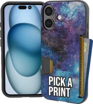 Smartish® iPhone 16 Pro Wallet Case - Wallet Slayer Vol. 1 [Slim + Protective] Credit Card Holder - Drop Tested Hidden Flip Card Slot Cover Compatible with Apple iPhone 16 Pro - Blues on The Green