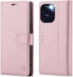 Compatible with iPhone 16 Pro 6.3  Wallet Case with RFID Blocking Credit Card Holder, PU Leather Folio Flip Kickstand Protective Shockproof Cover Women Men for Apple 16 pro Phone Case (Purple)