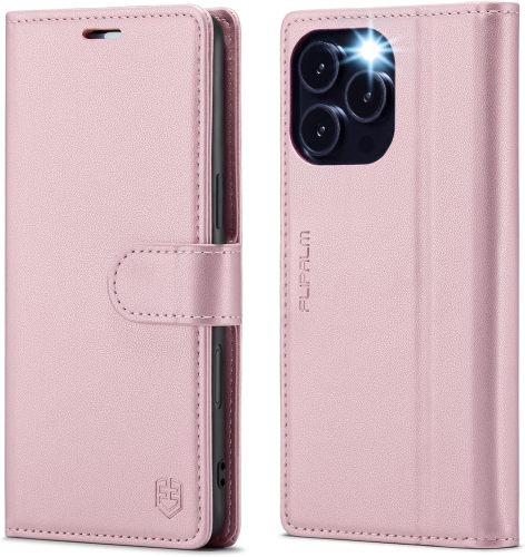 Compatible with iPhone 16 Pro 6.3  Wallet Case with RFID Blocking Credit Card Holder, PU Leather Folio Flip Kickstand Protective Shockproof Cover Women Men for Apple 16 pro Phone Case (Purple)