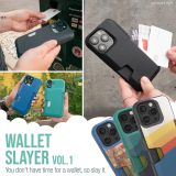 Smartish® iPhone 16 Pro Wallet Case - Wallet Slayer Vol. 1 [Slim + Protective] Credit Card Holder - Drop Tested Hidden Flip Card Slot Cover Compatible with Apple iPhone 16 Pro - Blues on The Green