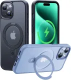 CASEKOO Designed for iPhone 16 Pro Case with Magnetic Invisible Stand [Military Drop Protection] [Compatible with MagSafe] Shockproof Slim Matte Translucent for iPhone 16 Pro Case 6.3 Inch 2024, Black