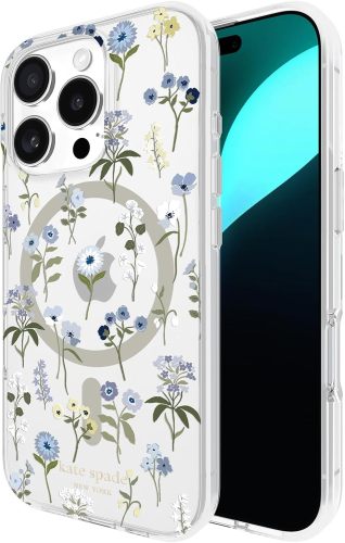 kate spade new york iPhone 16 Pro Case - Compatible with MagSafe - Designer Phone Case - Chunky Glitter Iridescent