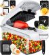 Fullstar Vegetable Chopper - Food Chopper - Onion Chopper - Vegetable Slicer & Spiralizer - Veggie Chopper with Container - Kitchen Gadgets - Home Essentials - Kitchen Accessories (4 in 1, White)