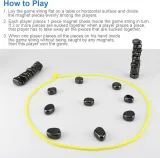 Magnetic Chess Game, Magnetic Chess Game with Stones, Magnetic Chess Game with Rocks, Magnet Game with String, Magnet Chess Game, Puzzle Strategy Games for Kids and Adults