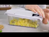 Fullstar Vegetable Chopper - Food Chopper - Onion Chopper - Vegetable Slicer & Spiralizer - Veggie Chopper with Container - Kitchen Gadgets - Home Essentials - Kitchen Accessories (4 in 1, White)