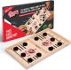 Large Fast Sling Puck Game - Test Your Speed and Accuracy with This Fast Action Super Winner Wooden Air Hockey Board Game - Guaranteed Fun for Family Game Night or Party with Friends