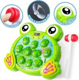 YEEBAY Whack A Frog Game with 2 Hammers, Toddler Early Developmental Learning Toy, Fun Birthday Gift for Kids Age 2+, Toys for 2 3 4 Year Old Boys Grils