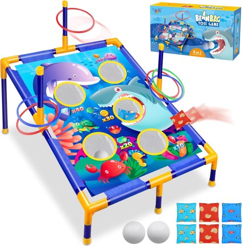 Animal Bean Bag Toss Game Toy Outdoor Toss Game, Family Party Party Supplies for Kids, Gift for Boys Birthday or Christmas for Toddlers Ages 3 4 5 6 Year Old