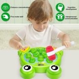 YEEBAY Whack A Frog Game with 2 Hammers, Toddler Early Developmental Learning Toy, Fun Birthday Gift for Kids Age 2+, Toys for 2 3 4 Year Old Boys Grils