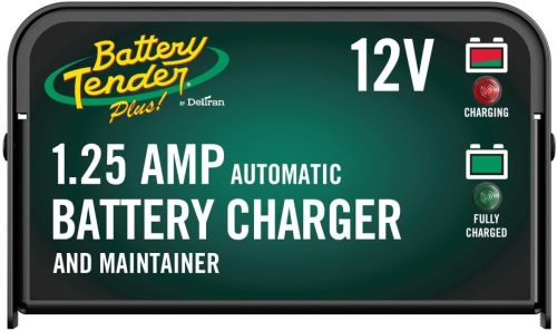 Battery Tender Plus 12V 1.25 AMP Car & Motorcycle Battery Charger and Maintainer, Float Charger for Automotive, and ATVs - Smarter Than a Trickle Charger