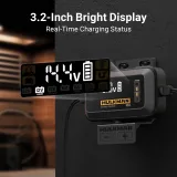 Hulkman Sigma 5 Battery Trickle Charger, 5A 6V/12V Automatic Smart Car Battery Charger, Battery Maintainer, and Desulfator with Intelligent Interface for Car, Motorcycle, ATV, Lithium and Deep Cycle
