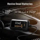 Hulkman Sigma 5 Battery Trickle Charger, 5A 6V/12V Automatic Smart Car Battery Charger, Battery Maintainer, and Desulfator with Intelligent Interface for Car, Motorcycle, ATV, Lithium and Deep Cycle