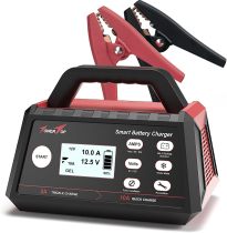 TowerTop Smart Car Battery Charger: 10A Battery Chargers 6V/12V Boat Battery Chargers with Auto Desulfator, Repair, Maintainer, Winter Mode, Suitable for AGM, Lithium (LiFePO4), Deep-Cycle Batteries