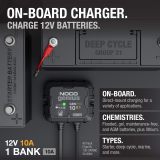 NOCO Genius GENPRO10X1, 1-Bank, 10A (10A/Bank) Smart Marine Battery Charger, 12V Waterproof Onboard Boat Charger, Battery Maintainer and Desulfator for AGM, Lithium (LiFePO4) and Deep-Cycle Batteries