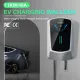 Home Level 2 ev Charging Station 48A 240V 25FT 7in LCD Electric Vehicle Charger for j1772 App Control Available time Reservation Indoor/Outdoor ev Charger Silver
