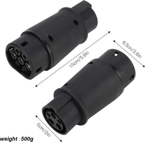 EV Connector, Electric Vehicles Charging Adapter Type 1 to Type 2 Adapter IP54 16A/32A 230V Universal Charging Station Plug