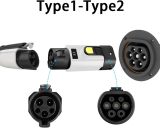 EV Type 1 to Type 2 Adapter Electric Vehicle Charging Adapter White SAE j1772 to IEC62196 EV Charging Adapter