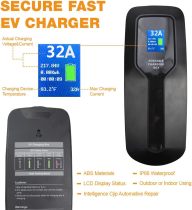 BESENERGY 32 Amp EV Charger Level 2, NEMA14-50 220V-240V Upgraded Portable EV Charging Cable Station, Electric Vehicle Charger Compatible with All J1772 EV Cars