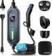 Level 1+2 Portable Tesla Charger - 16Amp 120V/240V,Adjustable Smart Plug-in Electric Car Charger for Tesla with NEMA 5-15 and 6-20 Plug, Compatible with All Tesla Models X/Y/3/S (21FT)